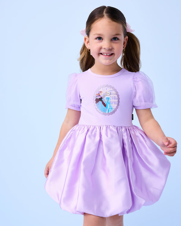 Frozen Bubble Dress in Pale Pink - Rock Your Kid girls dress