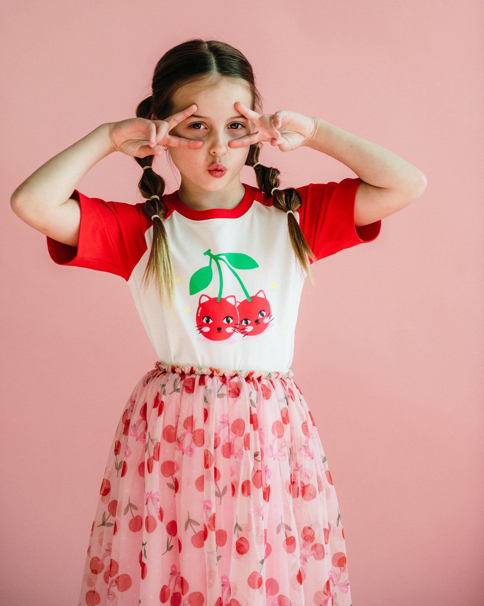 POLKA CHERRY PARTY TULLE SKIRT