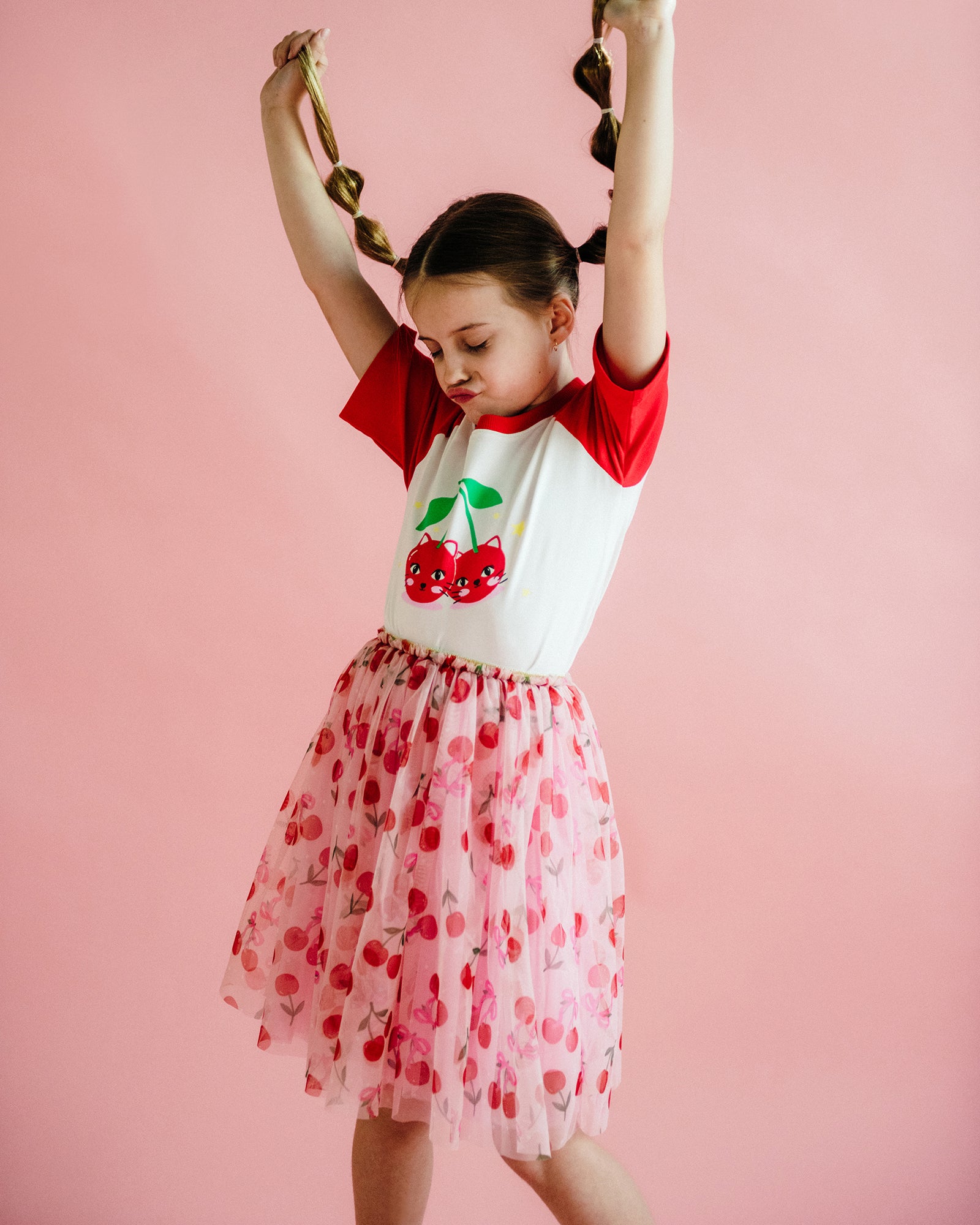POLKA CHERRY PARTY TULLE SKIRT