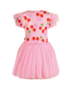POLKA CHERRY SHORT SLEEVE CIRCUS FRILL DRESS