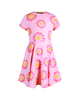 DAISY SMILE SHORT SLEEVE WAISTED DRESS