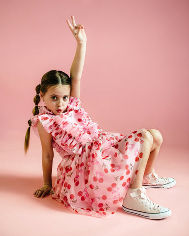 MY CHERRY PIE RUFFLE TULLE DRESS