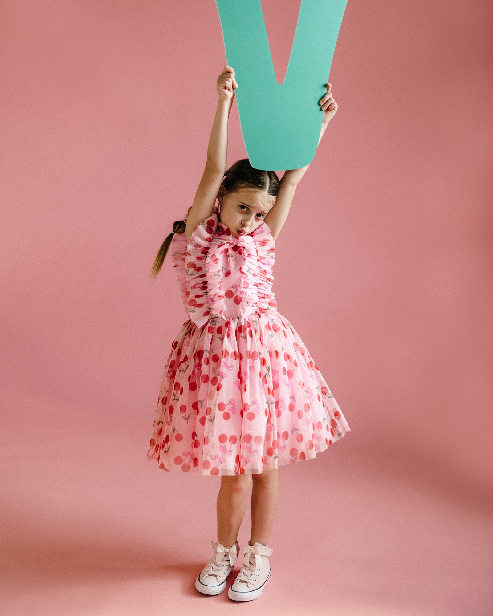 MY CHERRY PIE RUFFLE TULLE DRESS