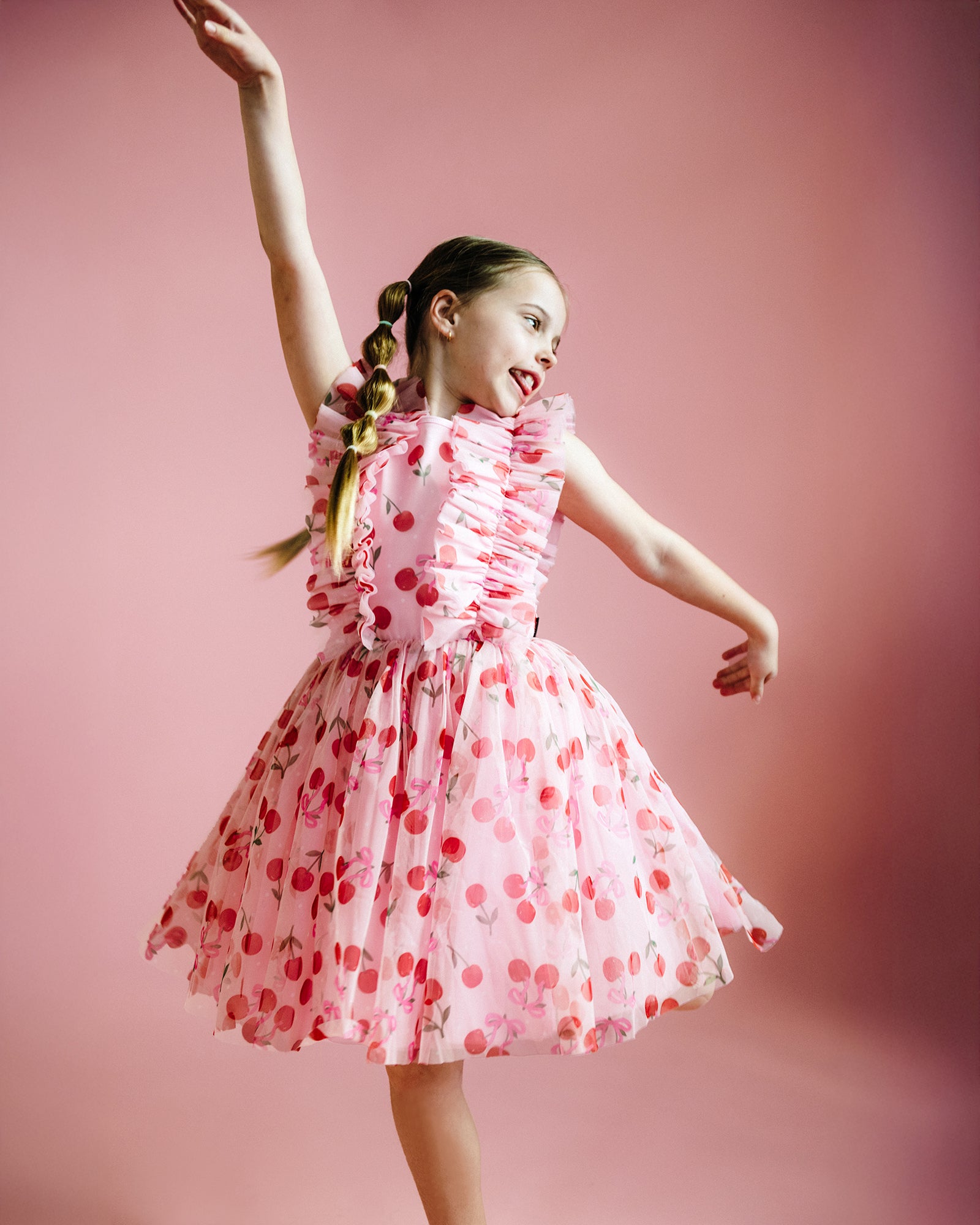 MY CHERRY PIE RUFFLE TULLE DRESS