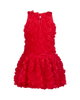ODETTE ROSETTE DRESS IN RED CANDY