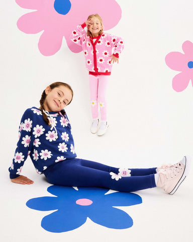 NAVY DAISY TIGHTS