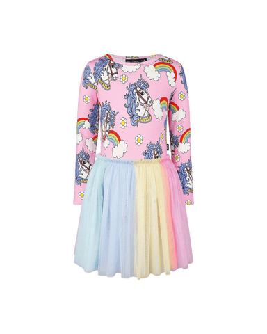 UNICORN DAISY LONG SLEEVE CIRCUS DRESS