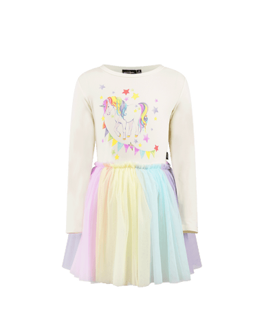 UNICORN FLAGS LONG SLEEVE CIRCUS DRESS