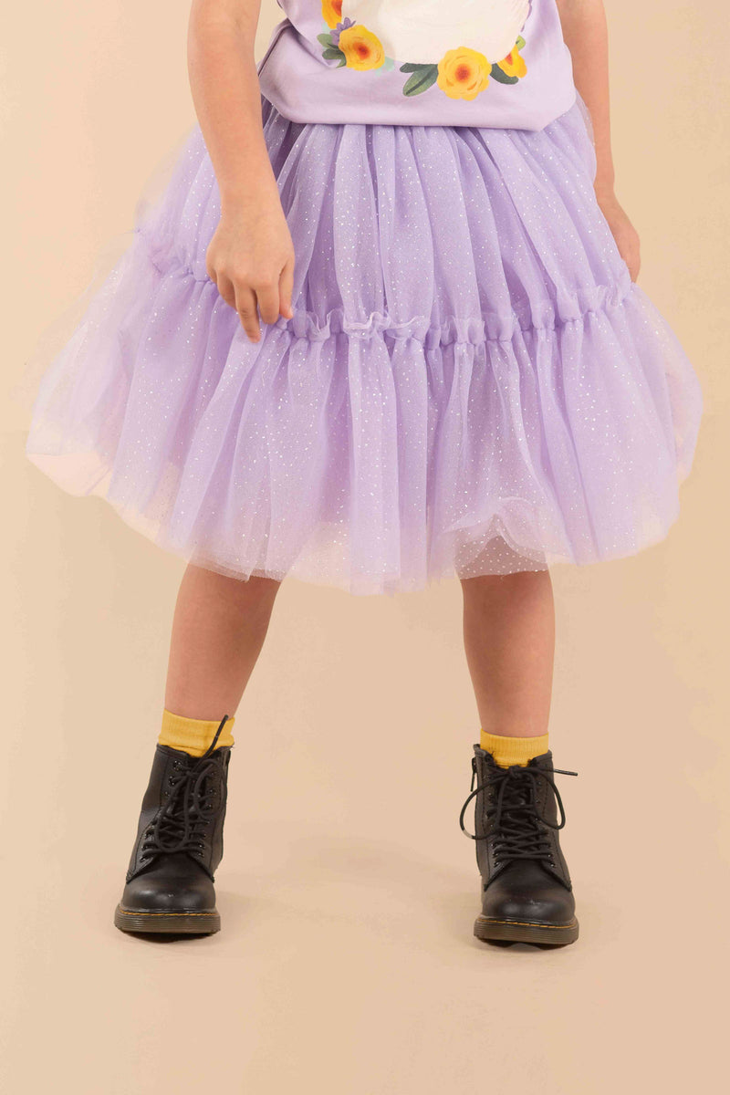 Layered lilac tulle skirt best sale