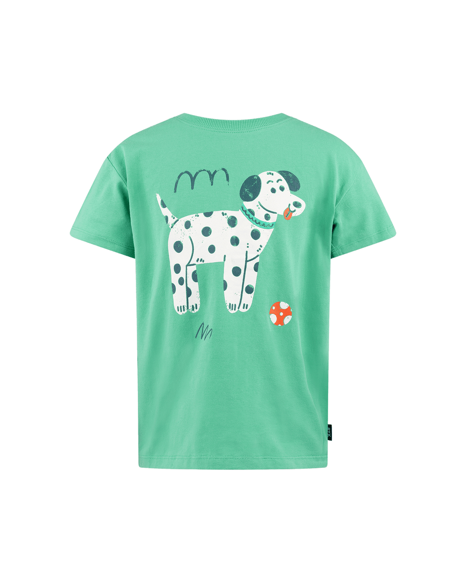 ★WAIKEI★ Vintage Dalmatian Archive Short Sleeve T-Shirt Wh Bagea-Ka Dalmatian Dog Print Womens Graphic Printed T-Shirt
