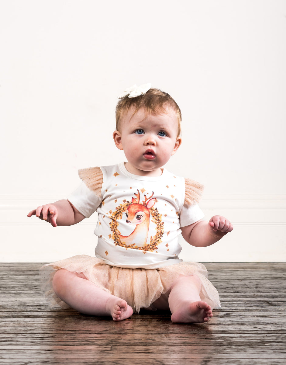 GLITTER FAWN BABY JETE SKIRT