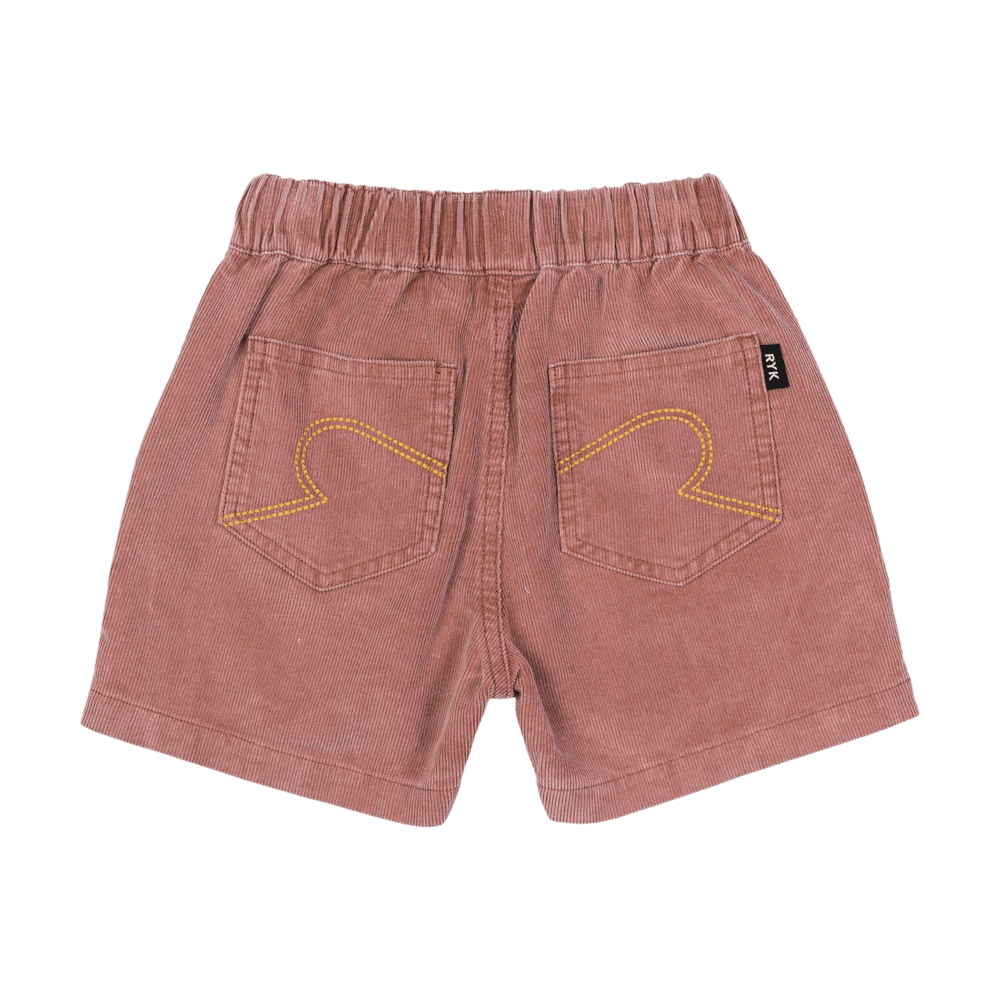 Rock Your Baby BROWN WASHED CORD SHORTS