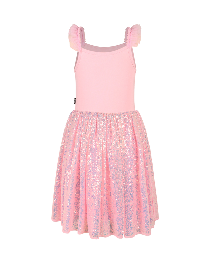 HELLO KITTY SPARKLE DRESS IN BABY PINK