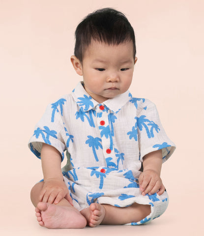 PALM TREES BABY SHIRT ROMPER