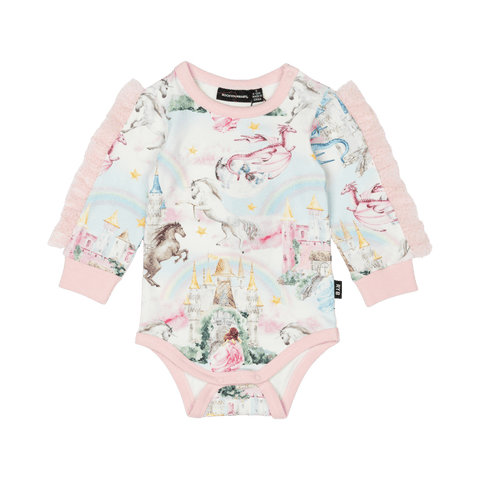 UNICORN FAIRY TALES LONG SLEEVE BABY BODYSUIT