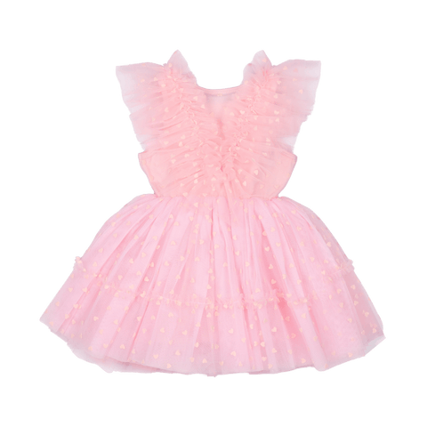 PINK HEART BABY TULLE PARTY DRESS