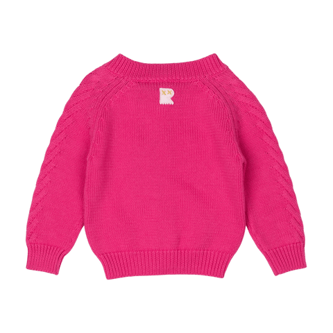 HOT PINK BABY KNIT CARDIGAN