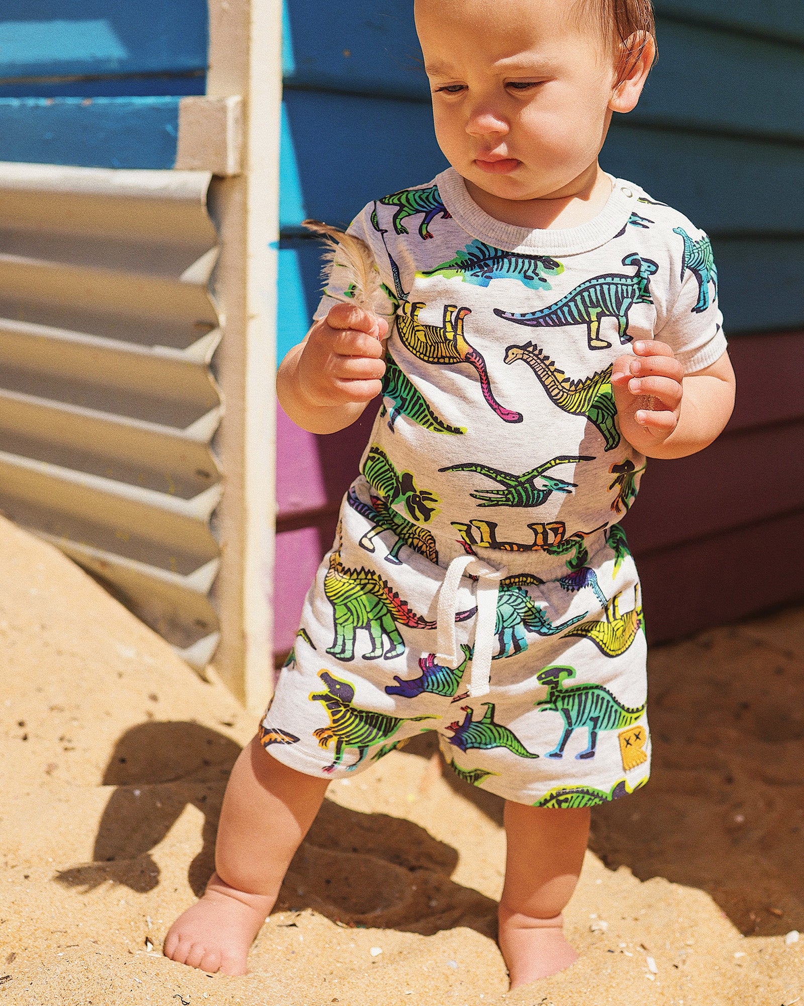 DINO POP BABY FRENCH TERRY SHORT