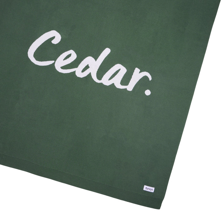 Classic Name Blanket - Forest Green
