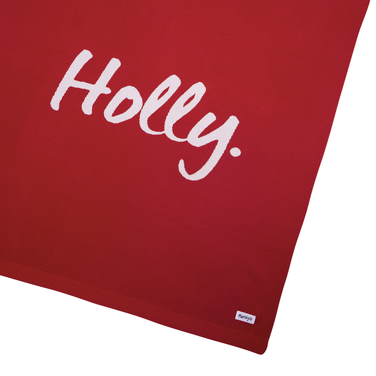 Classic Name Blanket in Red - personalised and made to order by Namely Co, view 8