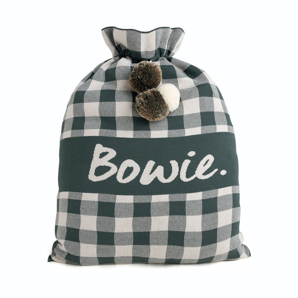 Classic Christmas Santa Sack - Dark Forest Gingham