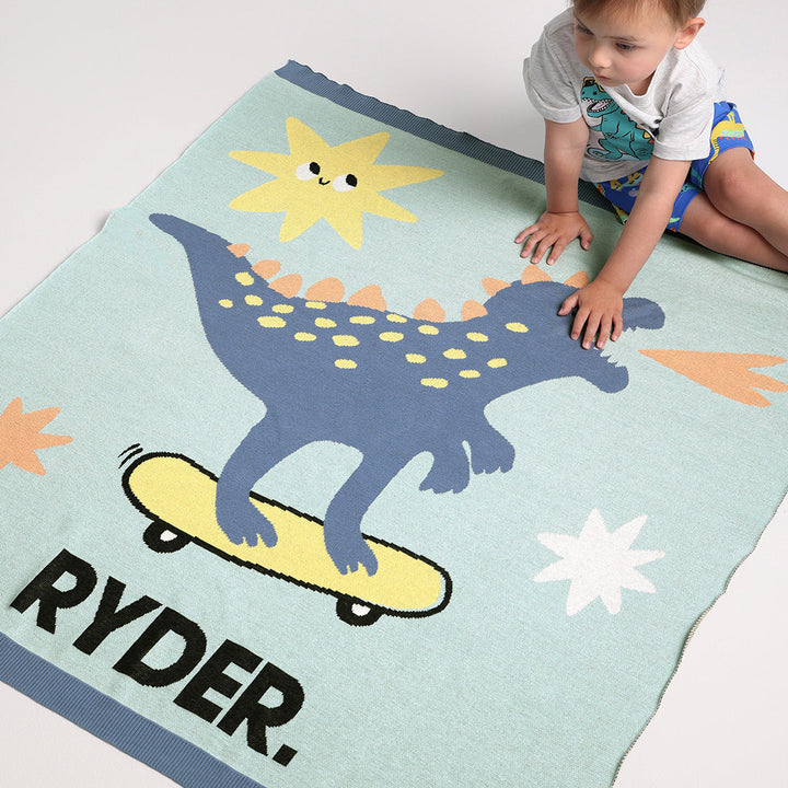 Dino Name Blanket