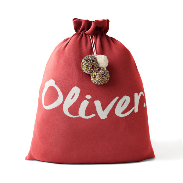 Classic Christmas Santa Sack in Baked Apple - personalised and made to order by Namely Co