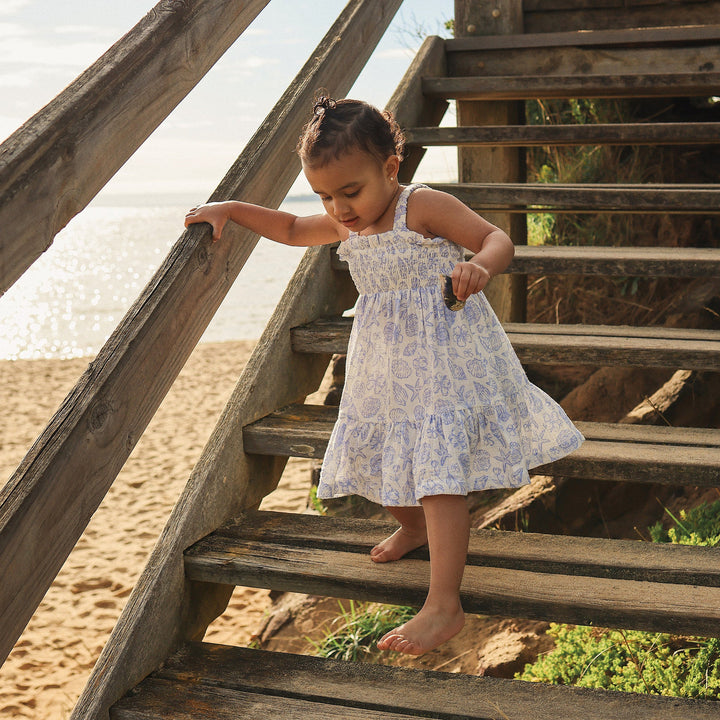 Shirred Dress - Coconut