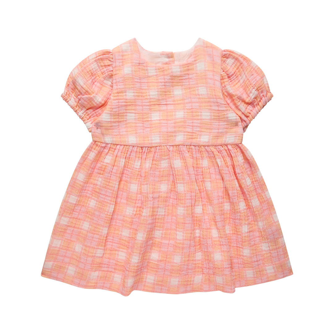 Heart Dress in Check - Kynd Baby baby girls dress, view 7