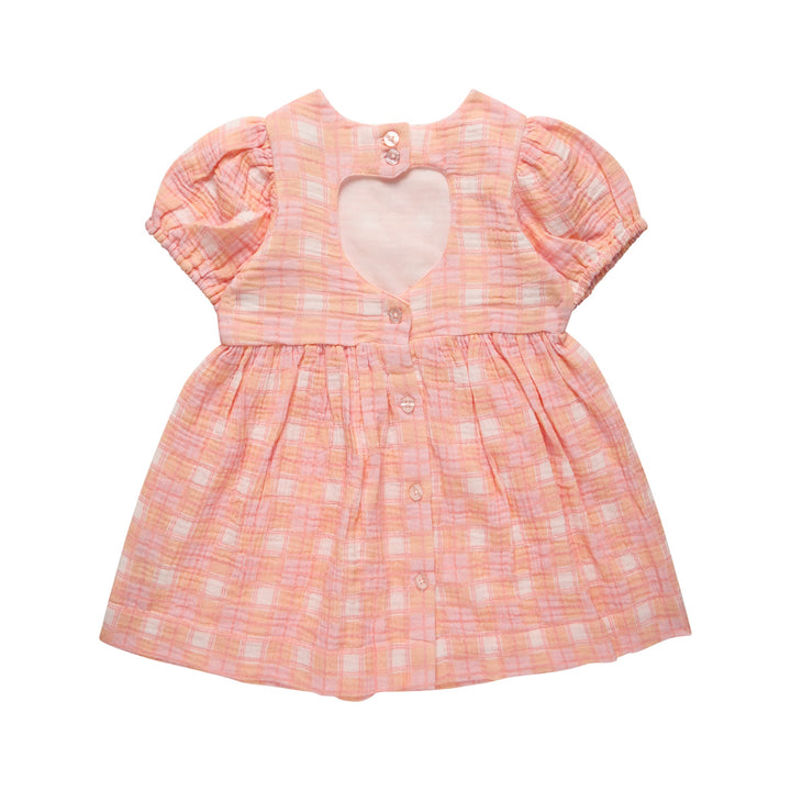 Heart Dress in Check - Kynd Baby baby girls dress, view 8