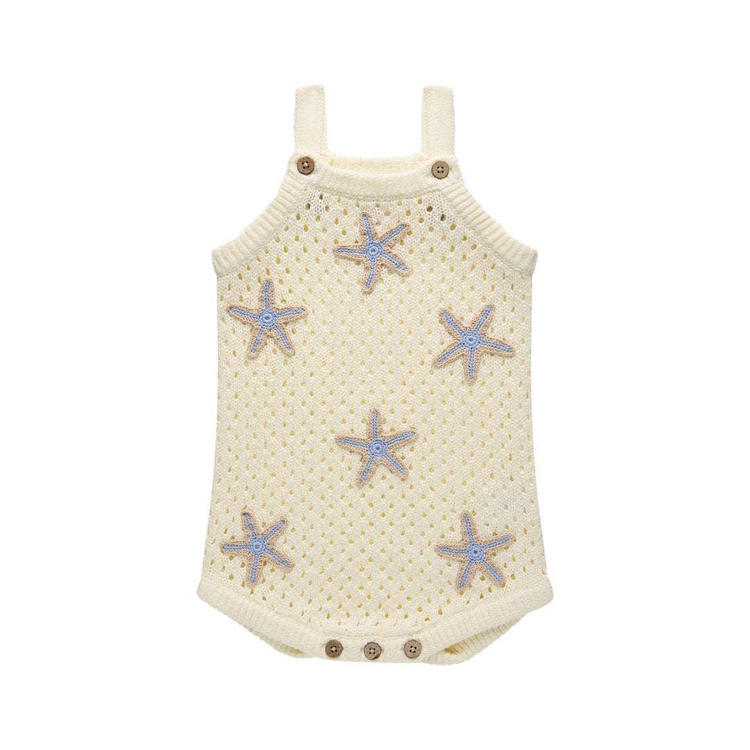 Crochet Romper - Coconut Star