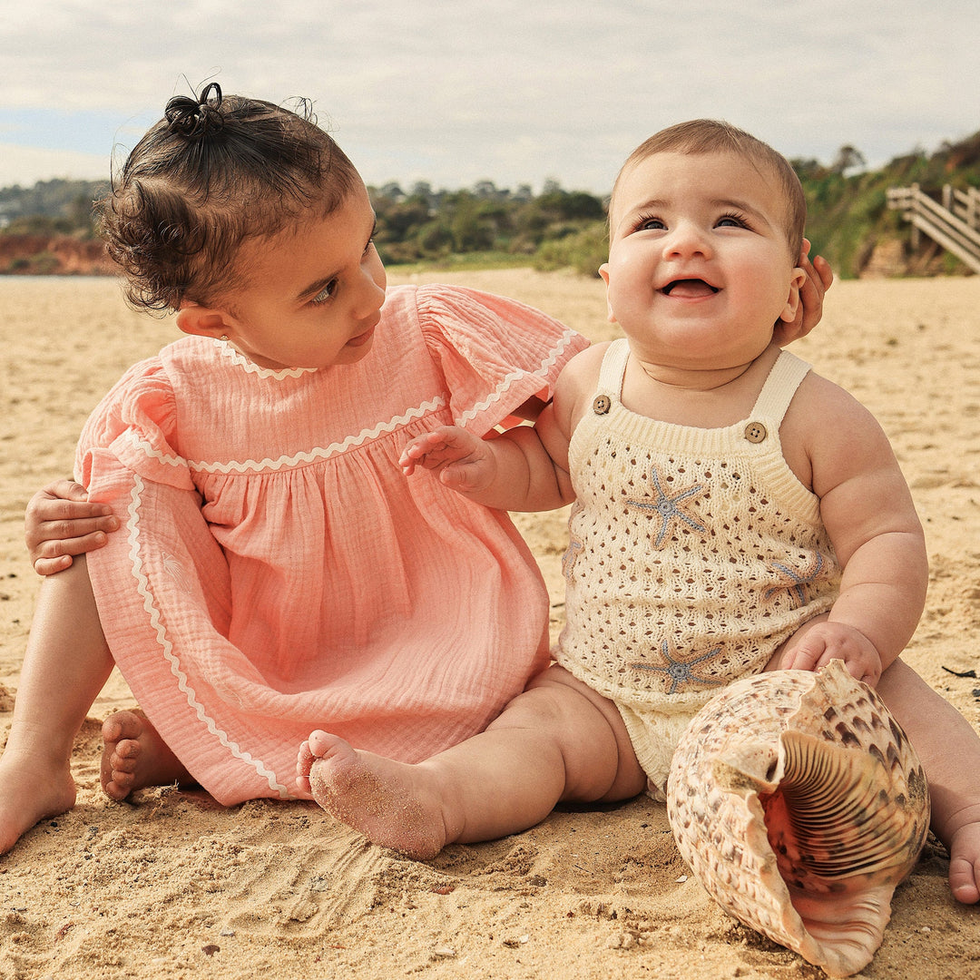 Crochet Romper - Coconut Star