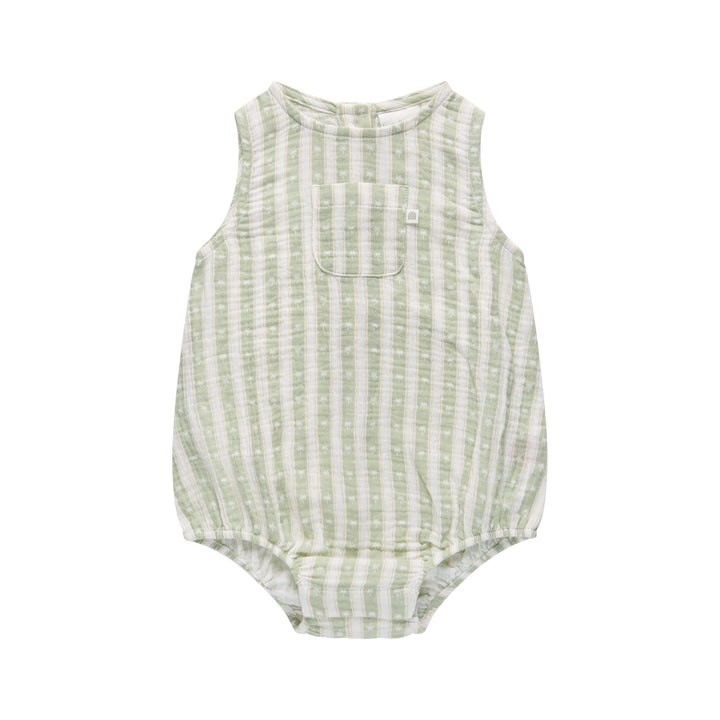 Pocket Romper in Multi Stripe - Kynd Baby baby boys romper, view 4