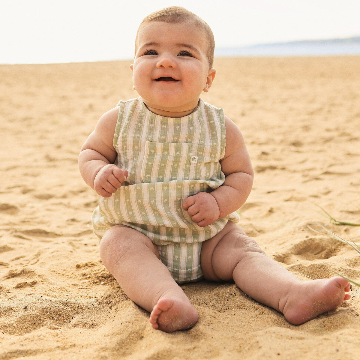 Pocket Romper in Multi Stripe - Kynd Baby baby boys romper
