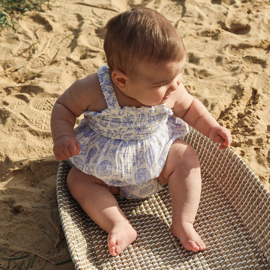 Shirred Romper - Coconut