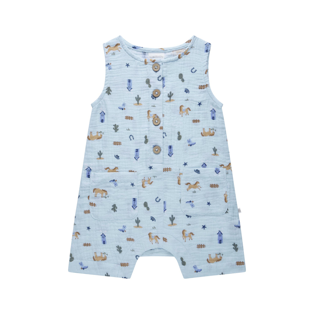Woven Shortall - Country Blue