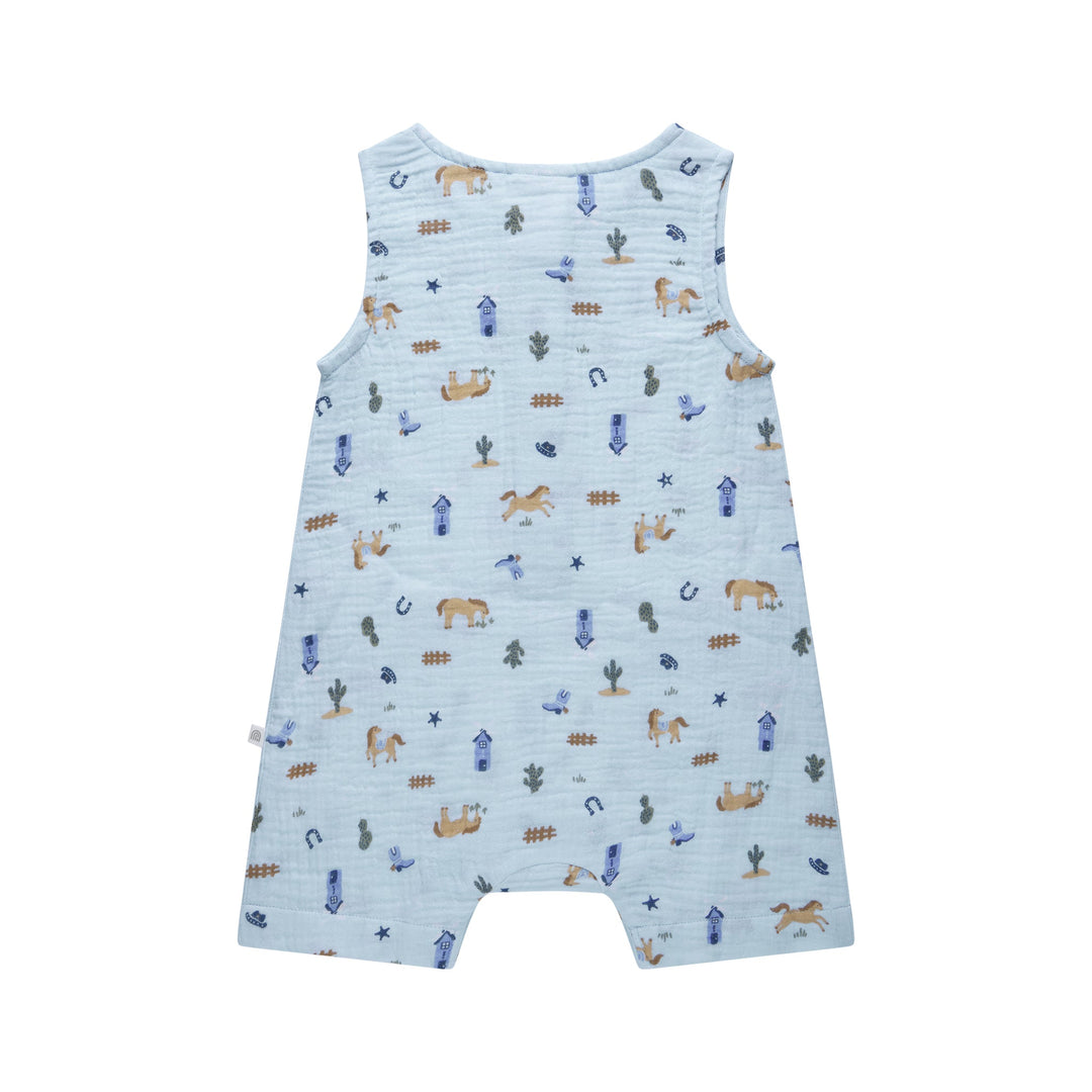 Woven Shortall - Country Blue