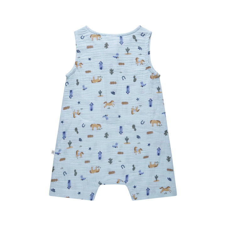 Woven Shortall - Country Blue