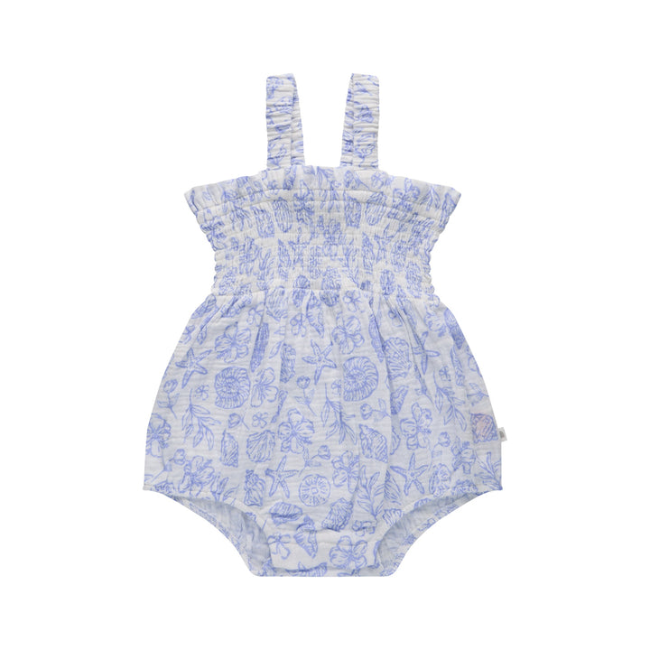 Shirred Romper - Coconut