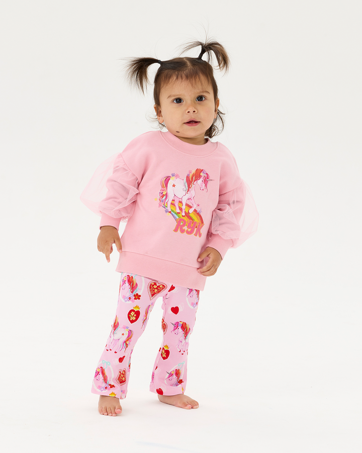 UNICORN HEARTS BABY FLARE LEGGING