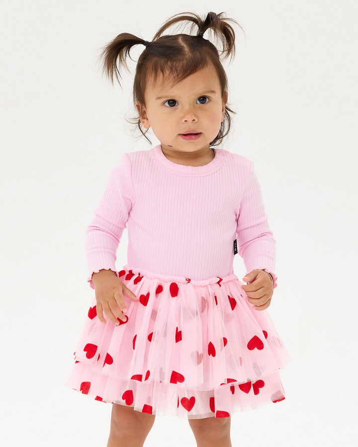 BE MINE BABY LONG SLEEVE VALENTINE DRESS