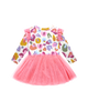 RAINBOW LEOPARD CIRCUS FRILL BODYSUIT DRESS