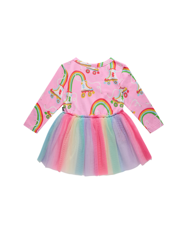 LET THE GOOD TIME ROLL CIRCUS FRILL BODYSUIT DRESS