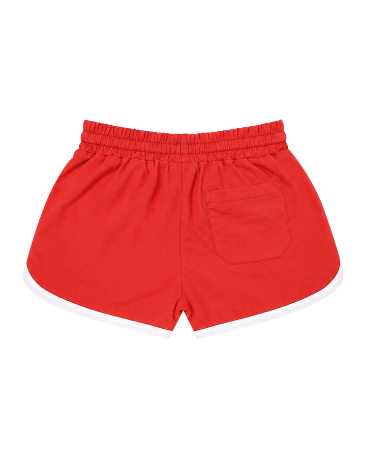 RETRO JOGGER SHORT IN FIERY RED