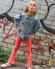 DISCO FLARE LEGGING IN RASPBERRY
