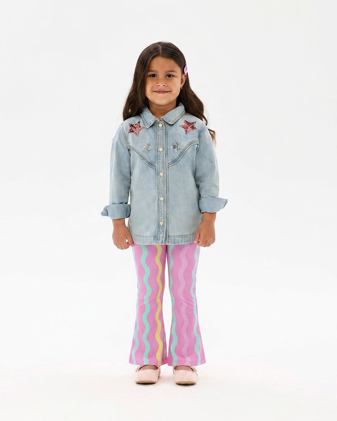 CANDY STRIPE BONNIE FLARE LEGGING | Rock Your Baby