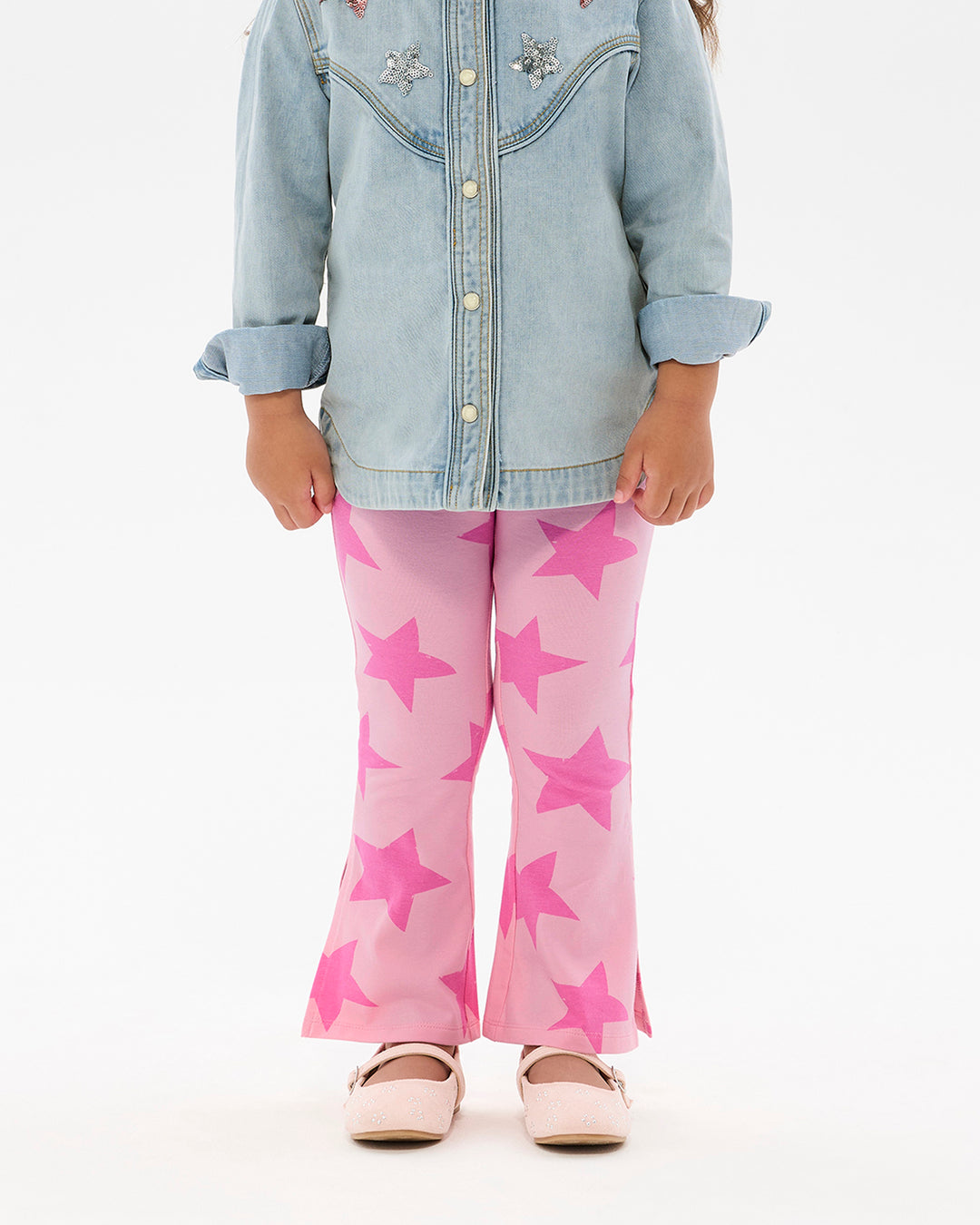 PINK STARS BONNIE FLARE LEGGING | Rock Your Baby