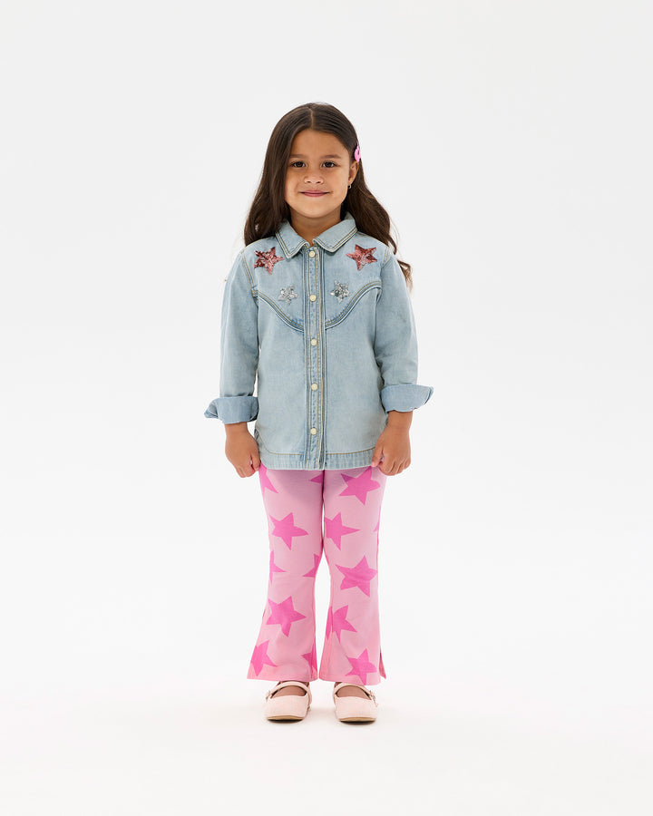 PINK STARS BONNIE FLARE LEGGING