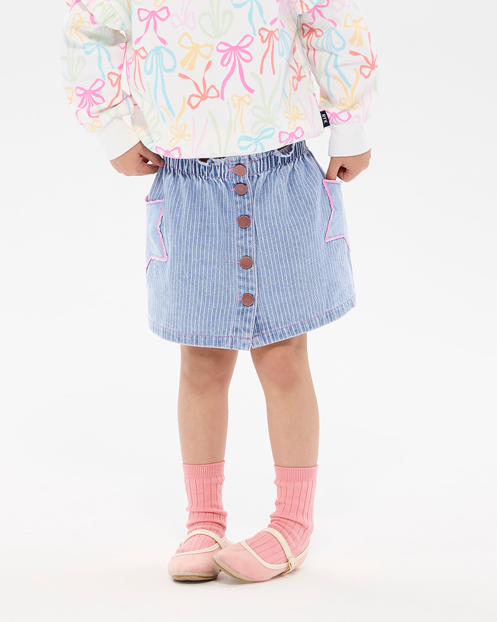 GIDDY UP STARS DENIM MAE SKIRT | Rock Your Baby