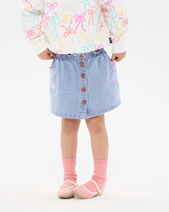 GIDDY UP STARS DENIM MAE SKIRT